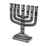 Metal Seven-Branch Menorah with Tribes of Israel - 8
