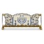 Orit Grader Hand Painted Brass Temple Menorah (Choice of Colors) - 2