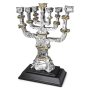 Deluxe Seven-Branched Menorah With Hoshen (12 Tribes of Israel) Design - 2