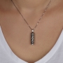 Rhodium Plated Sterling Silver Messianic Grafted-In Mezuzah Necklace - 2