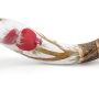 Hand Painted Kudu Shofar Horn with Pomegranate Branches  - 3