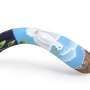 Hand Painted Kudu Shofar Horn with Dove of Peace  - 3