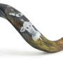 Hand Painted Kudu Shofar Horn with Wolf and Lamb  - 2