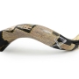 Hand Painted Kudu Shofar Horn with Old City of Jerusalem Landmarks in Black and Gold - 4