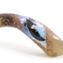 Hand Painted Kudu Shofar Horn with Ox, Lion, and Eagle  - 4
