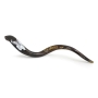 Hand Painted Kudu Shofar Horn with Pray for Peace of Jerusalem Inscription  - 1