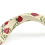 Hand-Painted White Kudu Shofar Horn with Red Pomegranates  - 2