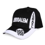 Black Jerusalem Cross Sports Cap with Jerusalem and Israel - 2