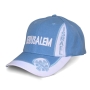 Light Blue Jerusalem Cross Sports Cap with Jerusalem and Israel  - 2