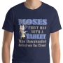 Moses First Man with a Tablet Fun Biblical T-Shirt - 6