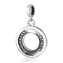 Marina Jewelry Sterling Silver Circular Disk Pendant Charm with Prayer - 2