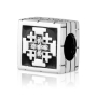 Marina Jewelry Sterling Silver, Onyx, and Cubic Zirconia Jerusalem Cross Box Bead Charm - 1