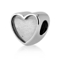 Marina Jewelry Sterling Silver Jerusalem Cross Heart Bead Charm - 2