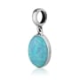Marina Jewelry Double Sided Grafted-In Pendant Charm with Opal - 2