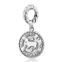 Marina Jewelry Sterling Silver ‘The Lord is My Shepherd’ Circle Pendant Charm - 1