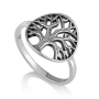 Marina Jewelry Sterling Silver Tree of Life Circle Ring - 1