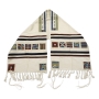 Yair Emanuel Embroidered Prayer Shawl (Tallit) Set With Multicolored Square Patterns - 2