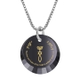 Nano Jewelry Sterling Silver & Gemstone Grafted-In Necklace with 24k Gold Micro-Inscription - Choice of Color - 9