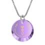 Nano Jewelry Sterling Silver & Gemstone Grafted-In Necklace with 24k Gold Micro-Inscription - Choice of Color - 3