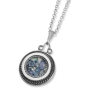 925 Sterling Silver Filigree Roman Glass Necklace - 1