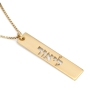 Sterling Silver or 24K Gold Plated Bar Name Necklace - 6