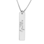 Sterling Silver or 24K Gold Plated Bar Name Necklace - 2