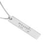 Sterling Silver or 24K Gold Plated Bar Name Necklace - 3