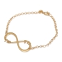 Gold-Plated English/Hebrew Infinity Name Bracelet - 3