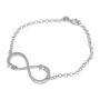 Sterling Silver Hebrew/English Infinity Name Bracelet - 2