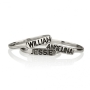 Sterling Silver Stackable Name Ring with Color Option - 1