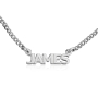 Unisex Chain Necklace with Sterling Silver Name - 1