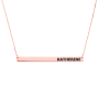Horizontal Sterling Silver Bar Name Necklace - Choice of Color - 4