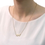 Classic 14K Gold Hebrew Name Necklace - 2