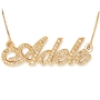 14K Yellow Gold Name Necklace With Diamond-Accented Letters - 1