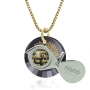 Nano Jewelry 24K Gold Plated “Our Father In Heaven” Micro-Inscribed Gemstone Mandala Necklace (Choice of Color) - 11