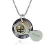 Nano Jewelry Sterling Silver “Our Father In Heaven” Micro-Inscribed Gemstone Mandala Necklace (Choice of Color) - 11