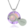 Nano Jewelry Sterling Silver “Our Father In Heaven” Micro-Inscribed Gemstone Mandala Necklace (Choice of Color) - 4