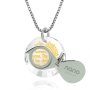 Nano Jewelry Sterling Silver “Our Father In Heaven” Micro-Inscribed Gemstone Mandala Necklace (Choice of Color) - 5