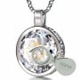 Nano Sterling Silver and Gemstone Grafted-In Necklace with 24K Gold Micro-Inscription (White) - 3