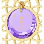 Nano 24K Gold Plated and Crystal Grafted-In Mandala Necklace with 24K Gold Micro-Inscription (Purple) - 2