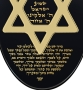24K Gold Plated and Onyx Oval Star of David with Micro-Inscribed Shema Yisrael Necklace  - 4