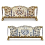 Orit Grader Hand Painted Brass Temple Menorah (Choice of Colors) - 3