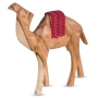 Olive Wood Hand-Carved Standing Camel Figurine - 1