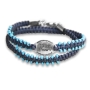 String and Silver Priestly Blessing Bracelet with Stone Beads (Variety of Colors) - 2