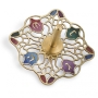 Orit Grader Refined Brass Dreidel With Colorful Design - 1