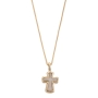 Adina Plastelina Gold Plated Cross Necklace (Mother of Pearl) - 2