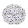 Israel Museum White and Blue Porcelain Passover Seder Plate Replica, Vienna c. 1900 - 1