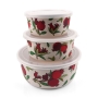 Yair Emanuel Pomegranate Design Bamboo Food Containers (Set of 3) - 1