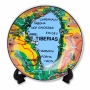 Map of the Holy Land: Sea of the Galilee Tiberias Decorative Ceramic Plate - 1