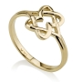 Ben Jewelry 14K Yellow Gold Tangled Hearts Star of David Ring - 1